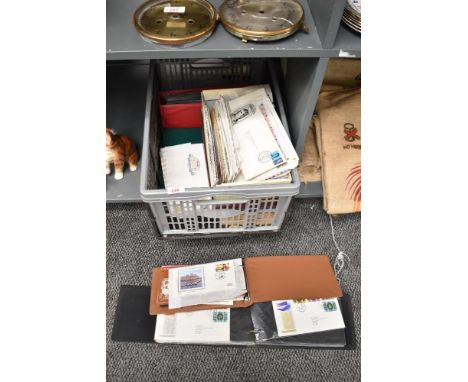 GB + WORLDWIDE FIRST DAY COVER AND POSTAL HISTORY COLLECTION IN BOX   Box with two shoe boxes of world and GB postal history 