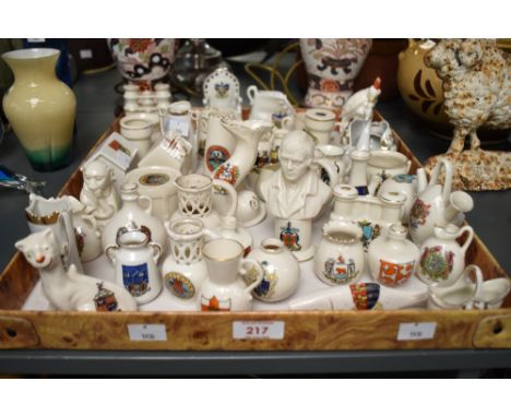 A quantity of Carlton Crested China ware, to include Robbie Burns, New Mills, Cowes and Promenade Douglas ect, (48)