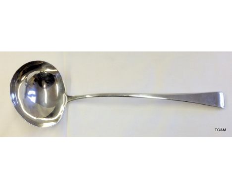 Georgian silver soup ladle Silver Maker's mark WE 31.5cm long 135gms
