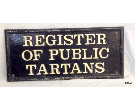 A cast enamel sign