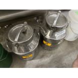 Lot of (5) TEMCo 20 Liter Stainless Steel Containers with Lid | Rig Fee $85