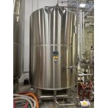 2017 CAI 2500 Gallon Stainless Steel Hot Water Tank - Jacketed, Dish Bottom, Top Mo | Rig Fee $2750