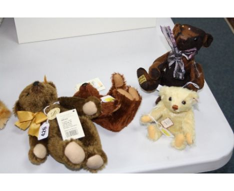 THREE SMALL STEIFF TEDDY BEARS, to include Classic 1909 No.00423, height approximately 25cm, U.S. Special 1994, height approx