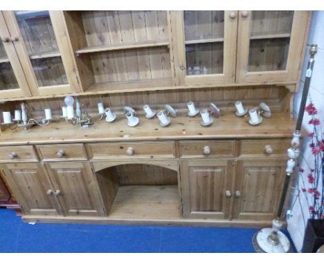 AN ONYX STANDARD LAMP, two three branch ceiling lights and four twin branch wall lights (7)