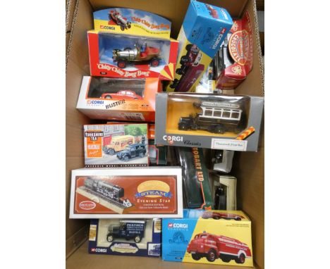 Boxed Corgi Eddie Stobart models, modern boxed Corgi classics, boxed Britain's Evening Star locomotive and other items