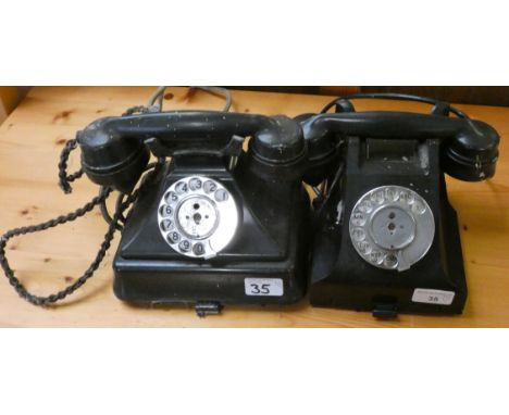 Two GPO Bakelite vintage telephones (2)
