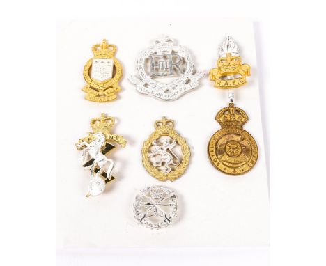 6 Officers badges taken from MOD Contracts by London Badge &amp; Button Co, for R.A.O.C, R.A.E.C, R.E.M.E., W.R.A.C., Ryl Mil
