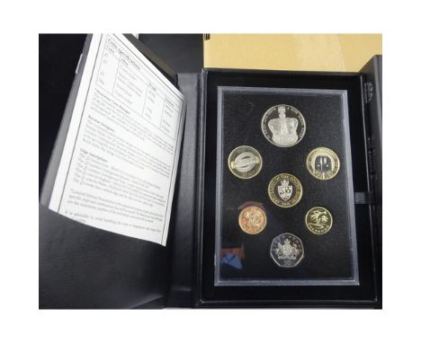 UK coin sets etc: Proof 1998, £5 (Prince of Wales's 50th Birthday) to 1 penny, (10 coins), B Uncirculated (tiny tarnish spot 