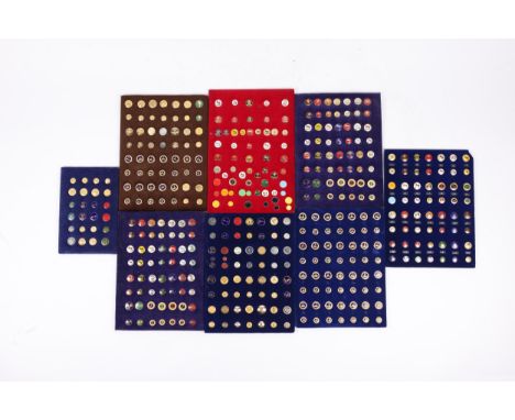 Approximately 400 attractive dress buttons, mostly enamelled, some gilt, including military, naval, sport, signs of the Zodia