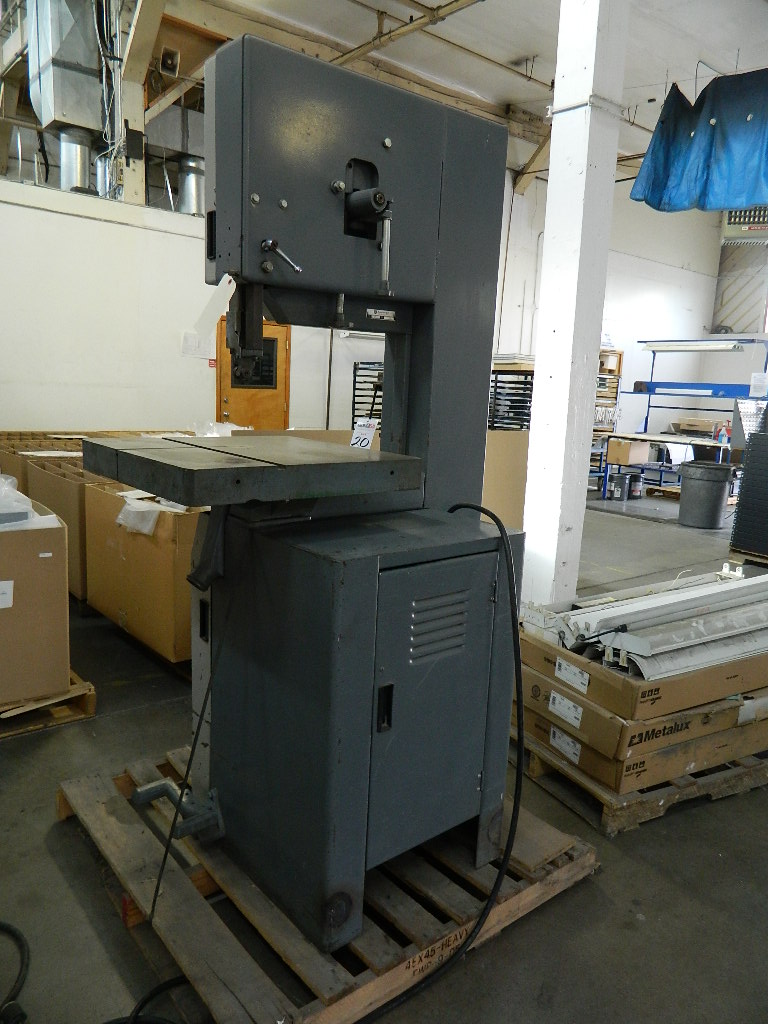 Rockwell Delta Vertical Band Saw model 283X5, w 24.1/4"x24.1/4" Table