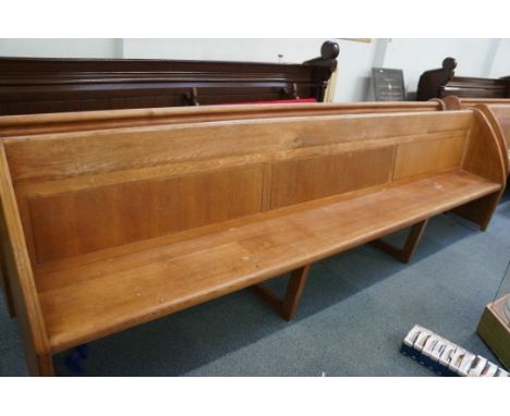 2x Light oak church pews Approx 125 inches