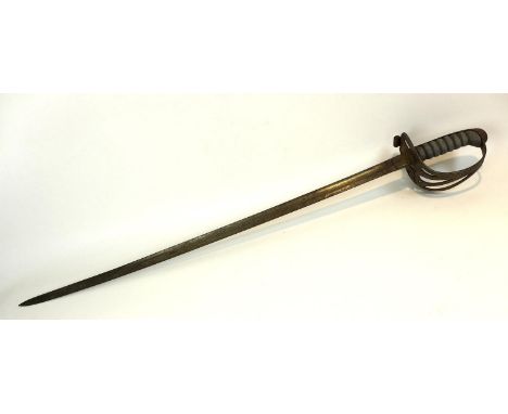 A Victorian Officers dress sword, marked to hilt 'Browne and Co, New Bond Street' directly next to hilt, etched and fullered 