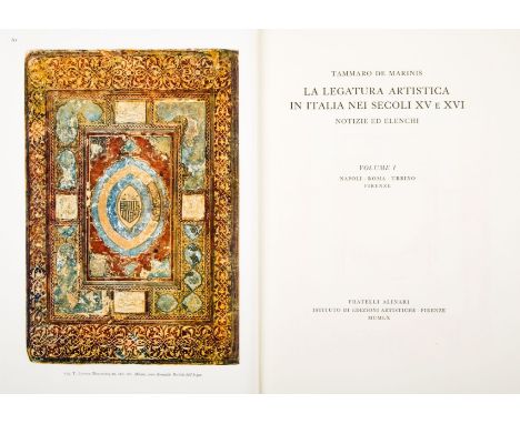 Legatura/Binding. De Marinis Tammaro. La legatura artistica in Italia nei secoli XV e XVI. Notizie ed elenchi. Firenze: Frate