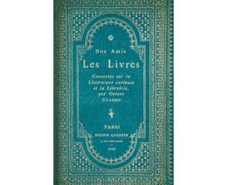 Bibliofilia. Uzanne Octave. Caprices d'un bibliophile. Paris: Edourad Rouveyre, 1878. (mm 185x115). Pagine [6], IV, 146, [6].