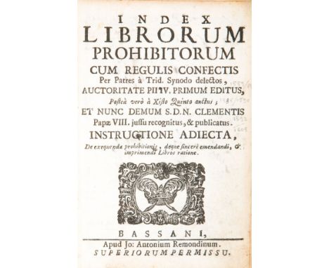 Index librorum prohibitorum cum regulis confectis... Instructione adiecta, De exequenda prohibitionis, deque sincere emendand