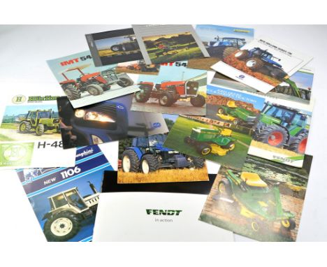 Tractor and Machinery Literature comprising sales brochures and leaflets from Landini, Lamborghini, New Holland and others. A