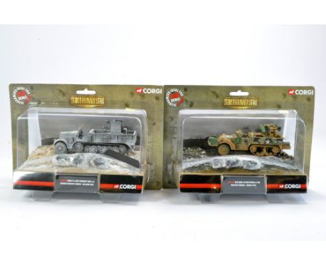 Corgi Diecast Military 1/50 issues comprising duo of Skirmish Vehicle issues. Look to be very good to excellent with original