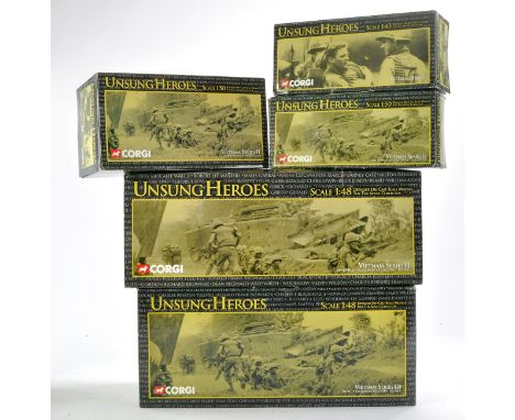 Corgi Diecast Military Vehicle issues x 5 comprising Unsung Heroes, Vietnam Series. Look to be excellent with original boxes.