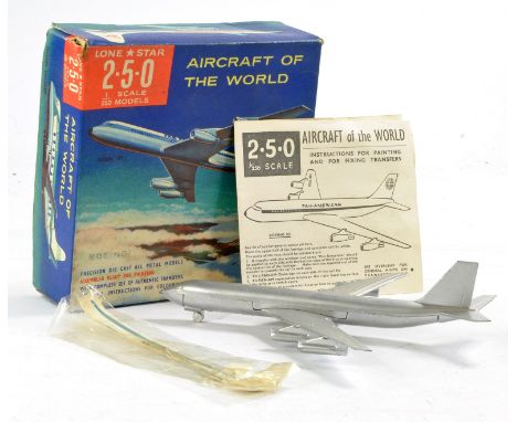 Lone Star Aircraft of the World comprising Boeing 707 complete with unapplied decals and instruction leaflet. Excellent very 