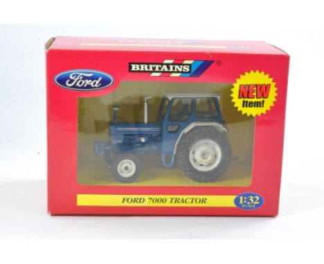 Britains Farm 1/32 issue comprising Ford 7000 Tractor, dark blue decals. Excellent with original box, box also excellent alth