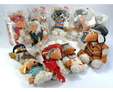 Interesting assortment of First Love 1990's Womble Plush Toys, some with original packaging as shown. All look to be good to 
