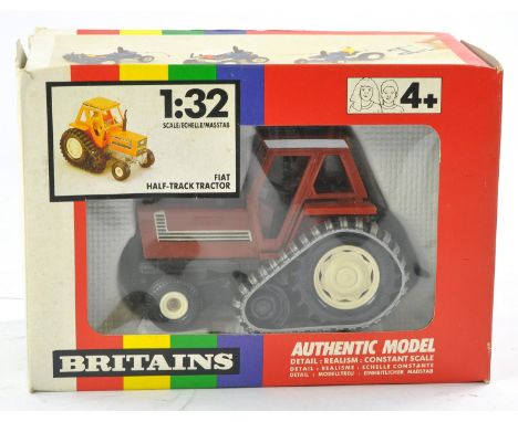 Britains No. 9523 Fiat Half-Track Tractor. Excellent with no obvious sign of fault in good original box, some storage wear to