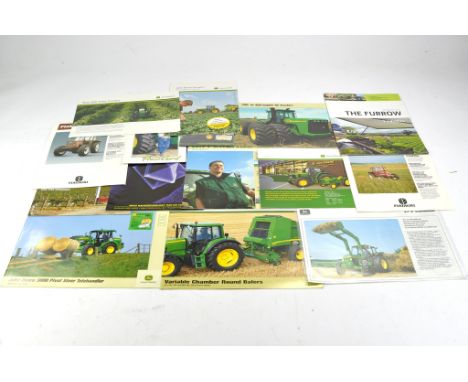 Tractor and Machinery Literature comprising sales brochures and leaflets from Massey Ferguson, John Deere, International and 