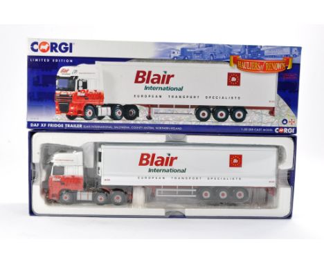 Corgi Diecast Model Truck issue comprising No. CC14118 DAF XF Fridge Trailer in livery of Blair. With Certificate and mirrors