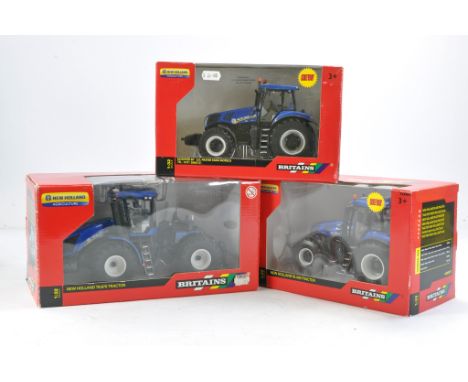 Britains 1/32 farm issues comprising New Holland Tractor Trio. All look to be without fault in boxes, possibly displayed at s