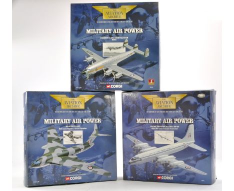 Corgi Aviation Archive Diecast Model Aircraft comprising No. 48604 Bristol Britannia RAF Transport Command, No. 48703 HP Vict