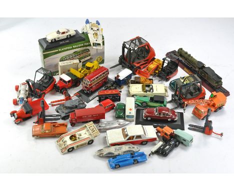 Assorted Diecast, mostly with wear comprising Forklifts, trucks and other construction issues plus older issues from Corgi, L