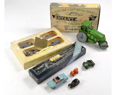 Trio of Lledo boxed sets plus loose older diecast including Matchbox and Spot-On plus Triang Road Roller. Fair to good. 