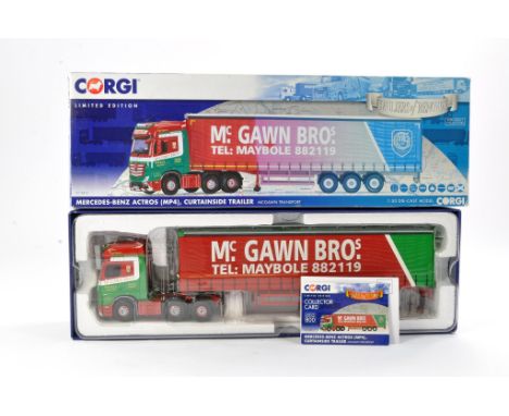 Corgi Diecast Model Truck issue comprising No. CC15812 Mercedes Actros Curtainside in the livery of McGawn. With cert, no mir