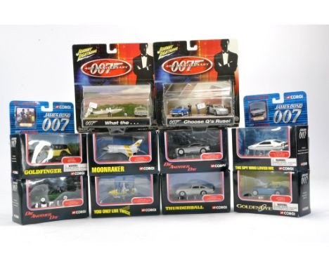 James Bond 007 comprising Eight Corgi Data Card Diecast issues plus duo of Johnny Lightning sets. All excellent and look to b
