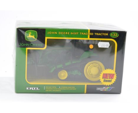 Britains Farm 1/32 issue comprising John Deere 8340T Tracked Tractor. Excellent, secure in box and not previously removed fro