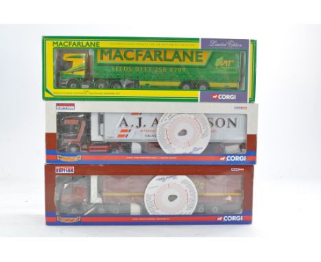Corgi Diecast Model Truck Issues comprising No. CC14005 Volvo Curtainside in livery of Benton Bros, No. CC12934 Scania Toplin