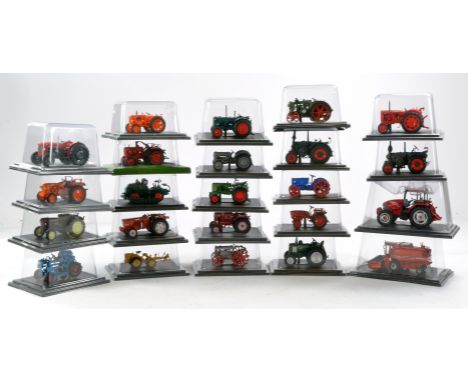 Twenty Four Universal Hobbies 1/43 Tractor issues, from the Tractors and the World of Farming Magazine Series. Look to be mos