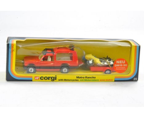 Corgi No. GS25 Gift Set to include Matra Rancho, Trailer and Motorcycles. Excellent in very good box, cellophane slightly loo