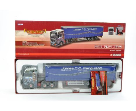 Corgi Diecast Model Truck issue comprising No. CC15204 MAN TGX Curtainside in the livery of Ferguson. No mirrors. Front Cab l