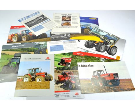 Tractor and Machinery Literature comprising sales brochures and leaflets from Massey Ferguson, Challenger, Ford, Same and oth