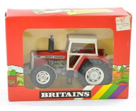 Britains No. 9520 Massey Ferguson 2680 with engine sound, silver chassis and white trim. Excellent with no obvious sign of fa