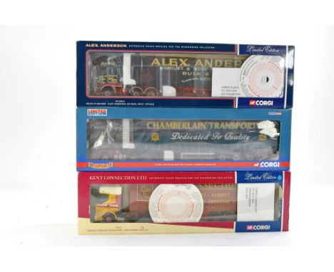 Corgi Diecast Model Truck Issues comprising No. CC12414 Volvo Bulk Trailer in the livery of Anderson, No. CC13225 DAF XF Curt