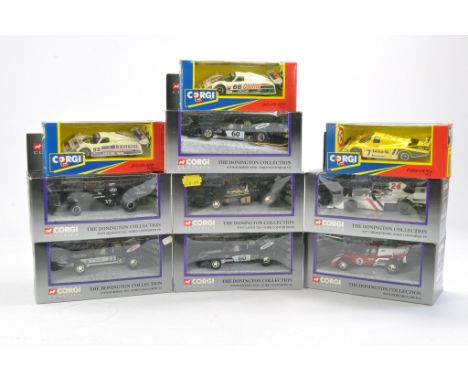 Seven Corgi Classics Donington Collection diecast racing car issues plus trio of Racing Jaguars. All look to be excellent, so