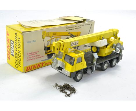 Dinky No. 980 Coles Hydra Crane Truck. Excellent with little sign of wear, in good original box with inner packing and leafle