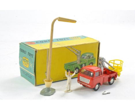 Corgi No. GS14 Gift Set containing Hydraulic Tower Wagon with Lamp Standard and figure. Wagon is generally very good, the odd