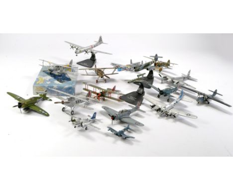 Model Aircraft comprising Nineteen unboxed issues from Oxford, Corgi etc, some on plinths and others. Several with faults, mi