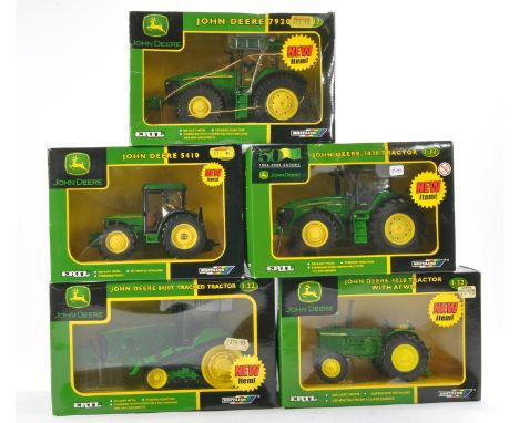 Britains 1/32 farm issues comprising tractor models as follows; John Deere 7920, 5410, 7830, 8430T and 4020. All excellent an