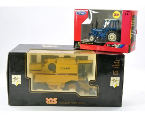 ROS 1/32 New Holland TX Combine Harvester plus Britains 1/32 Ford 7600 Tractor. Both excellent in faded boxes. 