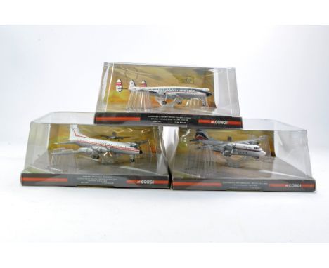 Corgi Aviation Archive Diecast Model Aircraft comprising No. AA31310 Lockheed Hercules Delta, No. AA31507 Bristol Britannia C