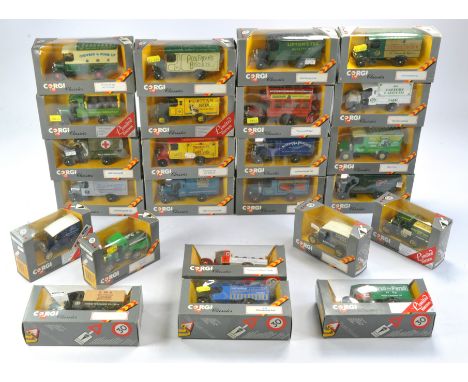 Twenty Four Corgi 1/43 Diecast Commercial Issues comprising mostly Thorneycroft vans in various liveries. Look to be excellen